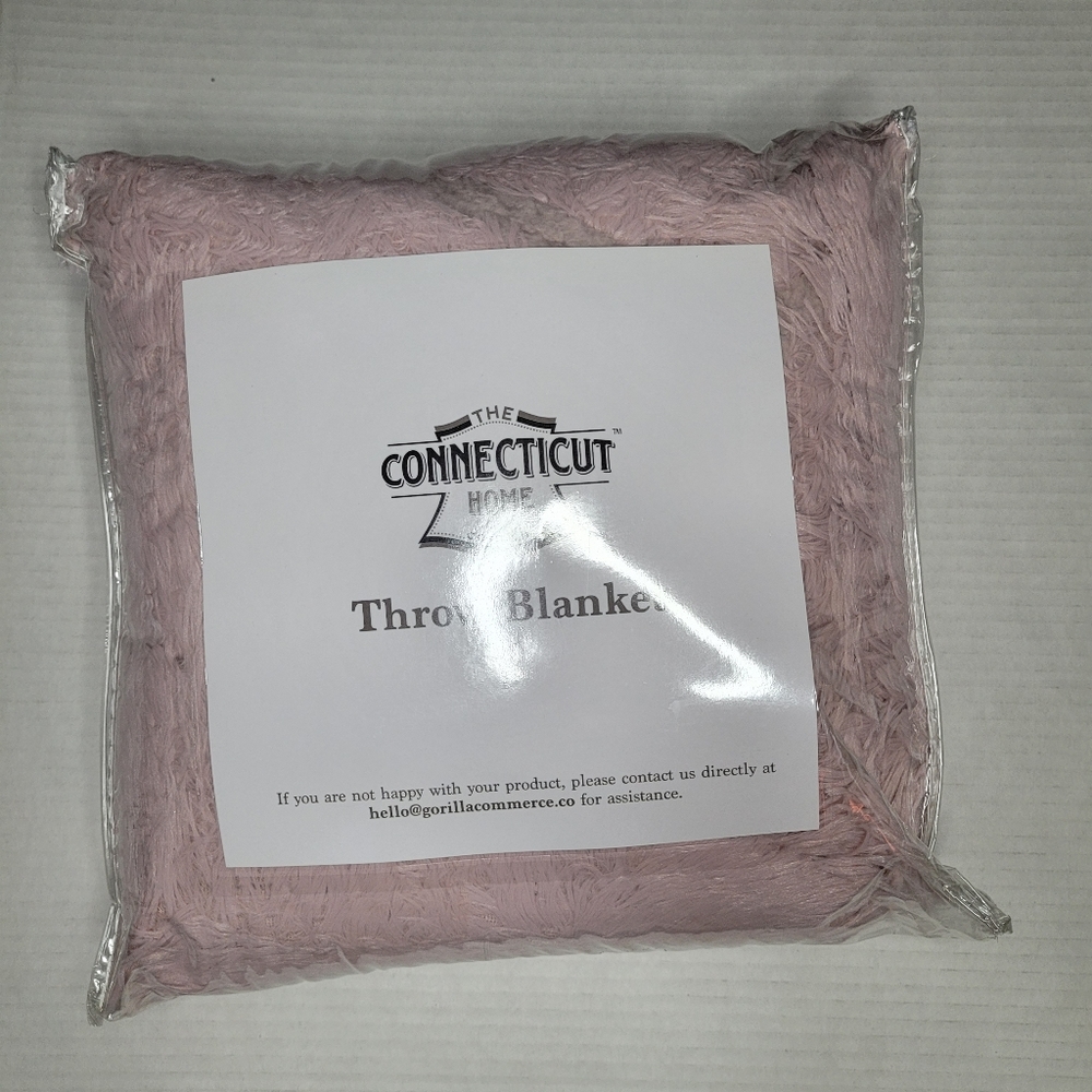 Throw Blanket Shag Th Connecticut Home Company Shag Sherpa Soft Plush Reversible - Picture 1 of 8